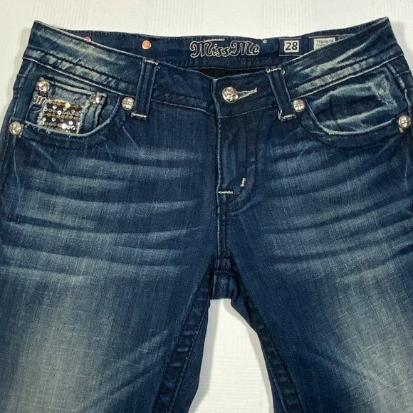 Miss Me Bling Boot Cut Sequin Jeans - Size 28 - Picture 3 of 15